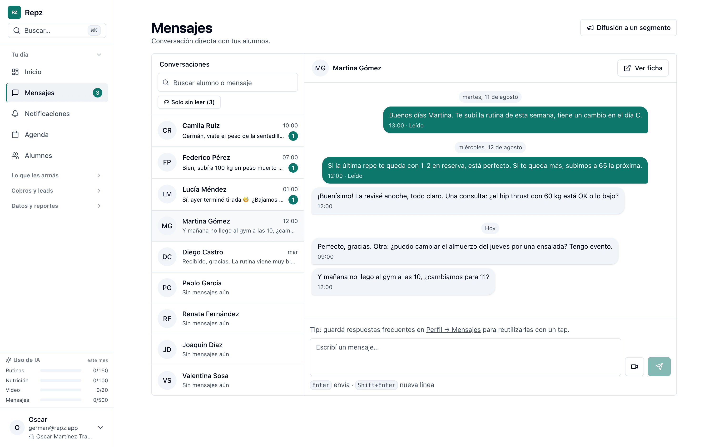 Chat con tus alumnos en un solo lugar